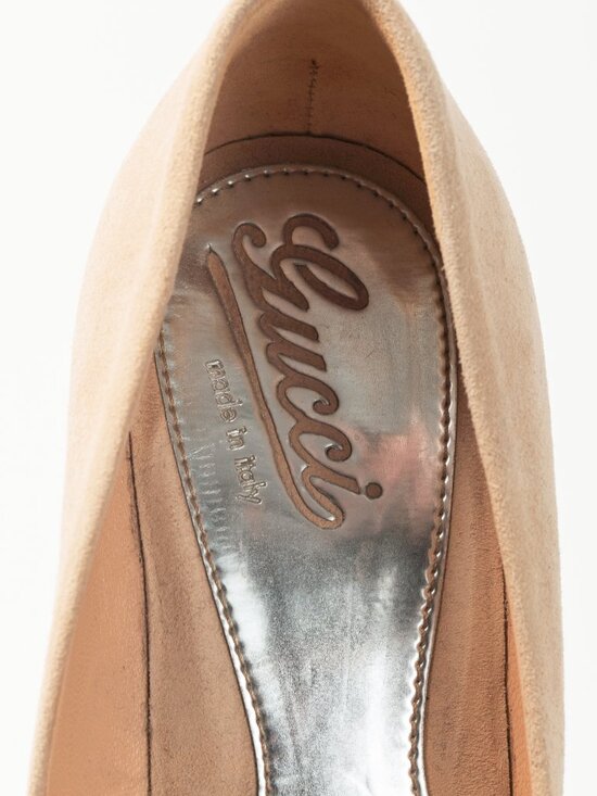 Gucci Sable Kid Scamosciato Platform Pumps - Picture 9 of 11